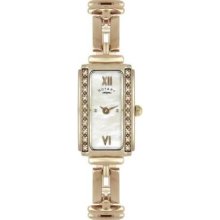 Rotary Ladies Rectangular Dial Gold Bracelet LB10167/07 Watch