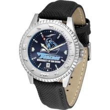 San Diego Toreros Men's Leather Wristwatch