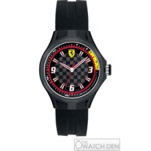 Scuderia Ferrari - Mens Black Rubber Strap 'pit Crew' Watch - 0820001