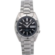 Seiko 5 Black Face Automatic Sport Men's Watch Snkf49k1