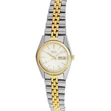 Seiko Ladies' Rolex-Style Watch - Two-Tone White Dial - SWZ054