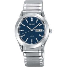 Seiko Mens Blue Dial Silver Watch