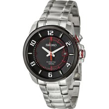 Seiko Silver Men's 100 Meter Kinetic Watch