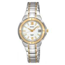 Seiko Solar Dress Bracelet White Dial Women's watch #SUT022