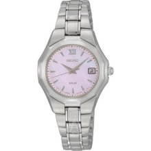 Seiko Solar Pink Mother of Pearl Dial Mens Watch SUT057 ...