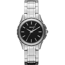 Silver Tone Black Dial Watch