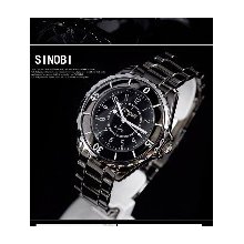 Sinobi Lover's Fashion Business Steel Band Quartz Watch Wrist Watch 1pc