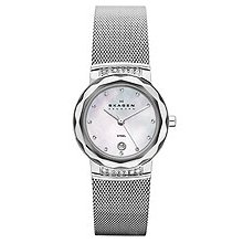 Skagen 3-Hand with Glitz Steel Mesh Women's watch #SKW2039