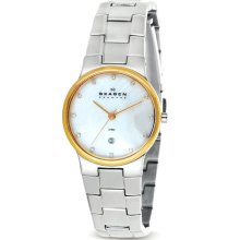 Skagen Denmark 455SSRX MOP Dial Stainless Steel Women's Watch