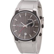 Skagen Men's 853XLSBB Silver Stainless-Steel Quartz Watch with Bl ...