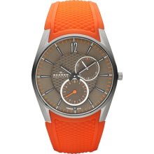 Skagen Titanium Orange and Gray Titanium Watch