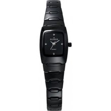 Skagen Women's 814XSBXC1 Black Ceramic Quartz Watch with Black Dial