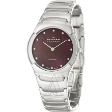 Skagen Women's 'swiss' Stainless Steel Diamond Quartz Watch