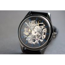 Skeletonized 'Demarcated' Wristwatch with Niobium Markers