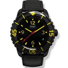 Skywatch - 3-Hand: Black IP CF Yellow 44mm Watch