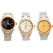 Stainless Steel Men's Mechanial Wrist Watch Date Display Watch Bezel