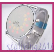 Stainless Steel Muticolor Led Men Lady Ultra Thin Watch