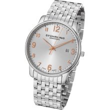 Stuhrling Original 413 33112 Churchill Quartz Stainless Steel Watch Mens Watch