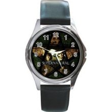 Supernatural Unisex Silver-Tone Round Metal Watch 14