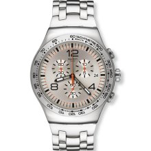 Swatch Gent's Stainless Steel Case Chronograph Date Watch Yos445g