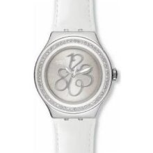 SWATCH SWISS LEATHER STRAP LADIES WATCH