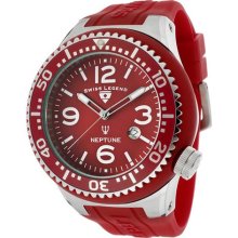 SWISS LEGEND Watches Men's Neptune Crimson Dial Crimson Silicone Crim