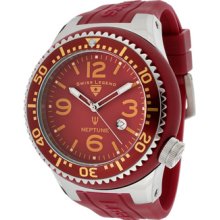 SWISS LEGEND Watches Men's Neptune Maroon Dial Maroon Silicone Maroon