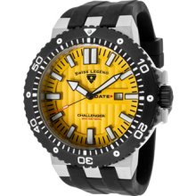 SWISS LEGEND Watches Men's Challenger Yellow Dial SS Case Black Silico