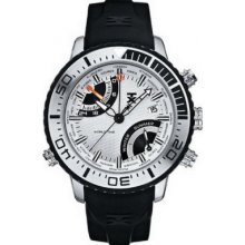 T3C417 TX Mens Silver Dial Black Rubber Strap Watch