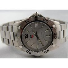 Tag Heuer Aquaracer Silver Dial Quartz Stainless Steel Waf1112 J505