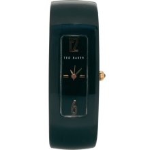 Ted Baker Rectangular Face Resin Strap Watch Black