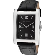 Ted Lapidus Watches Men's Black Dial Black Leather Black Leather Black