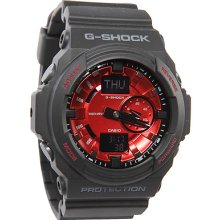 The GA 150 Watch in Black & Red