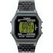 Timex Men's 80 T2N286 Black Stainless-Steel Quartz Watch with Digital Dial