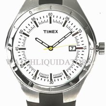 Timex Men's Easy Read 100m Wr Leather Sport Watch T2g651