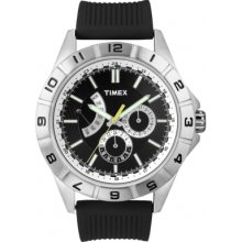 Timex Mens Retrograde Rubber Strap Watch T2n521