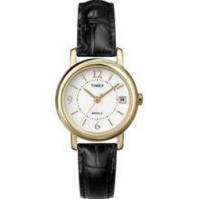 Timex T2N333 Lds Goldtone Leather Strap