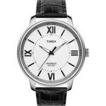 Timex Women`s Color Collection Black Leather Strap Watch