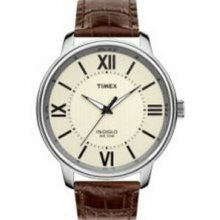 Timex Women`s Color Collection Brown Leather Strap Watch