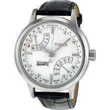 Timex Womens T2n570 Intelligent Quartz T Series Perpetual Calendar White Dial Bl