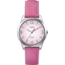 Timex Women's Weekender T2N864 Pink Calf Skin Quartz Watch with W ...