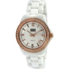 TKO ORLOGI Womens TK577-WT Genuine Ceramic Ice White Crystallized