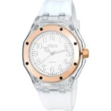 Tocs Unisex 40010 Analog Round Diver Rose White with Rose-Tone