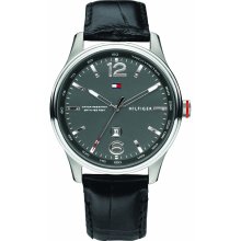 Tommy Hilfiger 1710314 Black Leather Men's Watches