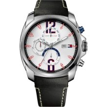 Tommy Hilfiger 1790834 White Dial Brown Leather Men's Watch