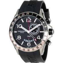 Torgoen Swiss Men's Quartz Watch With Black Dial Analogue Display And Black Plastic Strap T20304