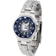 UCONN Huskies Women's Stainless Steel Dress Watch