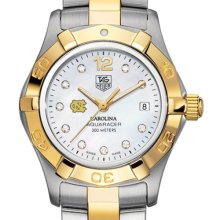 UNC TAG Heuer Watch - Women's Two-Tone Aquaracer w/ Diamond Dial at