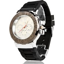 Unisex Alloy Analog Quartz Wrist Watch (Black)