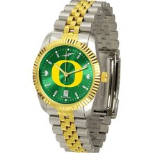 University of Oregon Ducks Men's Stainless Steel Alumni Dress Watch